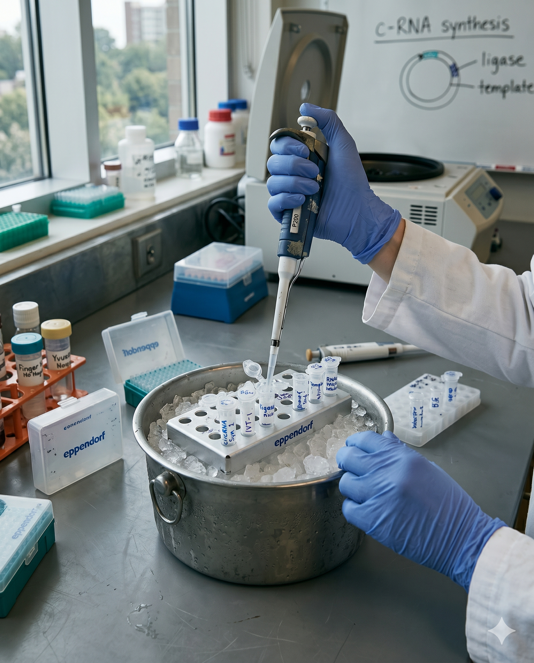 Orna Therapeutics — circular RNA synthesis bench